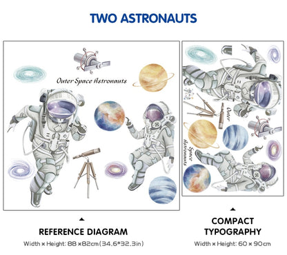 Space Travel Outer Space Spaceman Wall Decals - Just Kidding Store