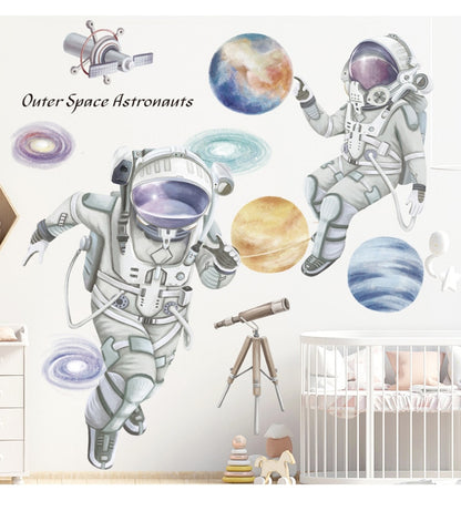 Space Travel Outer Space Spaceman Wall Decals - Just Kidding Store