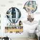 Hot Air Balloons Animals Travel Wall Decal Kids Wall Stickers - Just Kidding Store