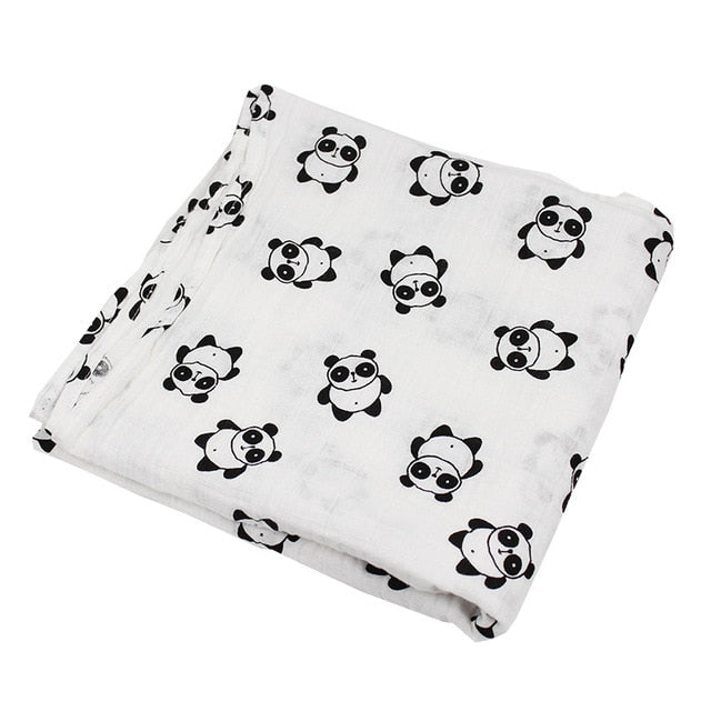 Monochrome Cotton Muslin Blanket Baby Muslin Wrap - Just Kidding Store