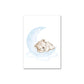 Dreamy Bear Canvas Wall Art - Nursery Posters - Just Kidding Store