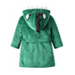Green Dinosaur Kids Hooded Robe Dino Dressing Gown - Just Kidding Store