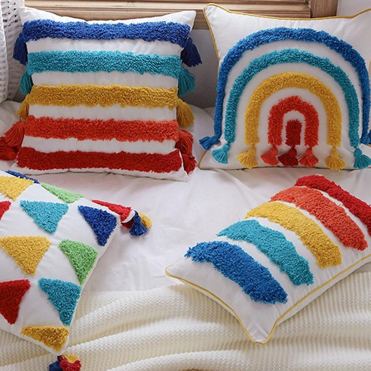 Handmade Rainbow Cushion Cover - Kids Pillows - Just Kidding Store
