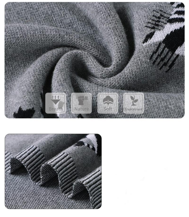 Little Zebra Baby Children Cotton Knitted Blanket - Just Kidding Store