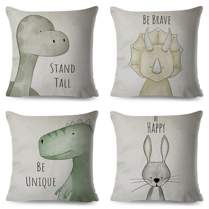 Nordic Style Cushion Cover Animal Print Pillow Case Just Kidding Store