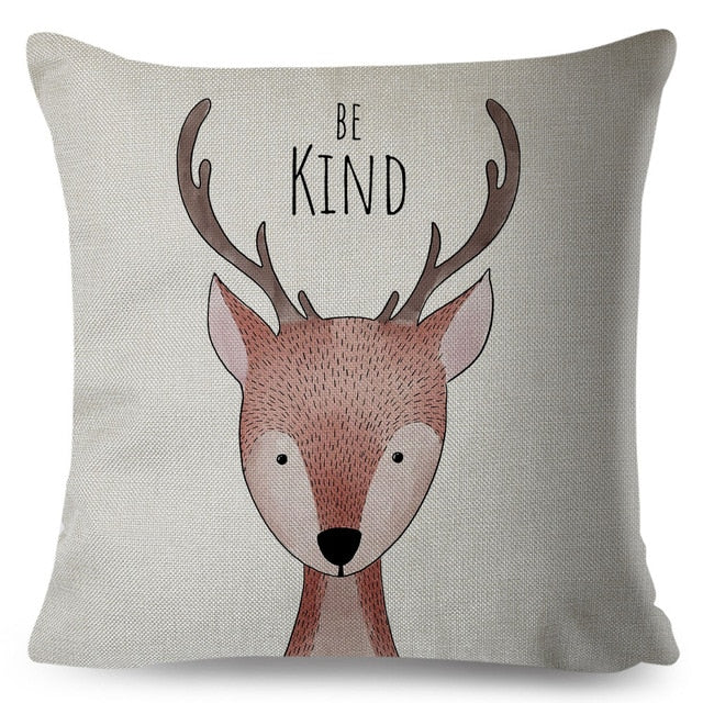 Nordic Style Cushion Cover Animal Print Pillow Case Just Kidding Store