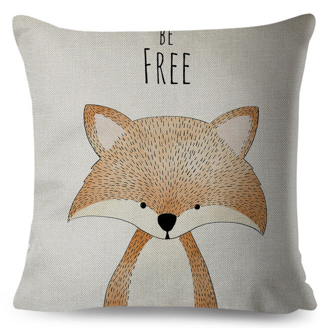 Nordic Style Cushion Cover Animal Print Pillow Case Just Kidding Store