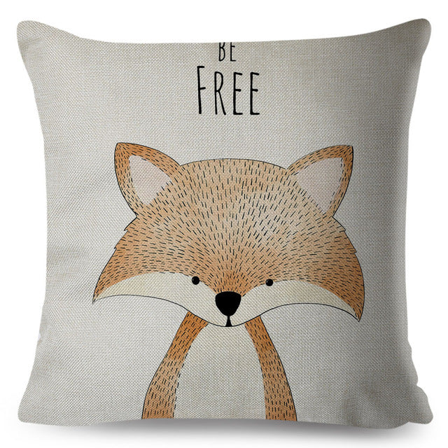 Nordic Style Cushion Cover Animal Print Pillow Case Just Kidding Store