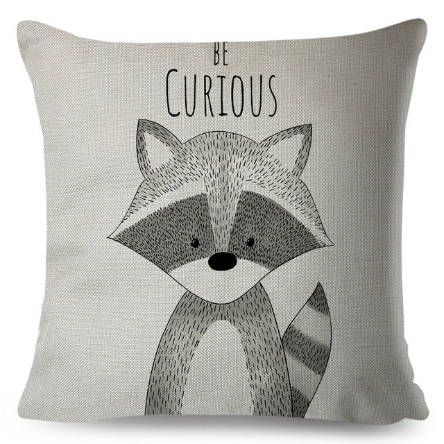 Nordic Style Cushion Cover - Animal Print Pillow Case