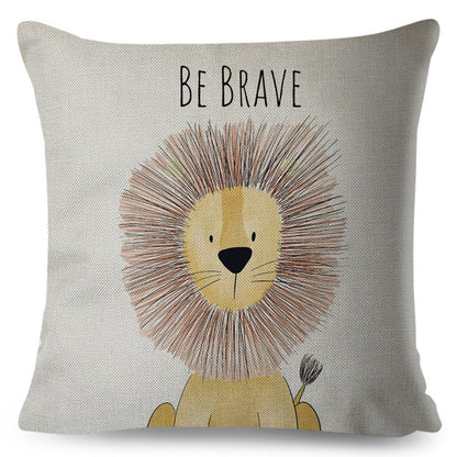 Nordic Style Cushion Cover - Animal Print Pillow Case
