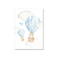 Hot Air Balloon Canvas Wall Art Childrens Posters - Just Kidding Store