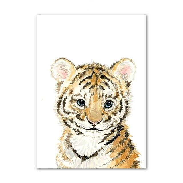 Nursery Childrens Canvas Wall Art Animals Series - Just Kidding Store