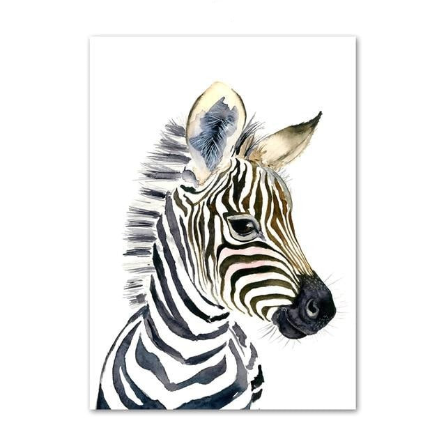 Nursery Childrens Canvas Wall Art Animals Series - Just Kidding Store