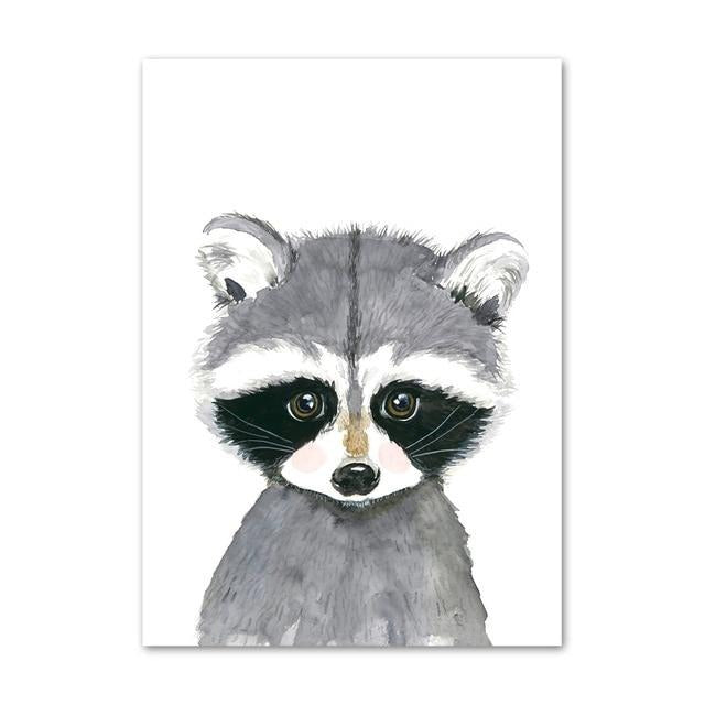 Nursery Childrens Canvas Wall Art Animals Series - Just Kidding Store