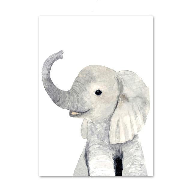 Nursery Childrens Canvas Wall Art Animals Series - Just Kidding Store