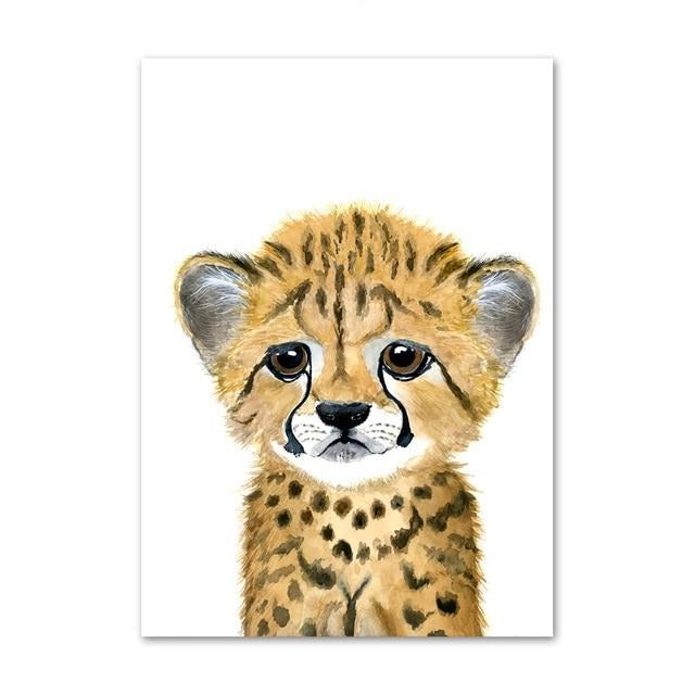 Nursery Childrens Canvas Wall Art Animals Series - Just Kidding Store