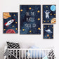 Outer Space Canvas Wall Art - Children's Posters - Just Kidding Store