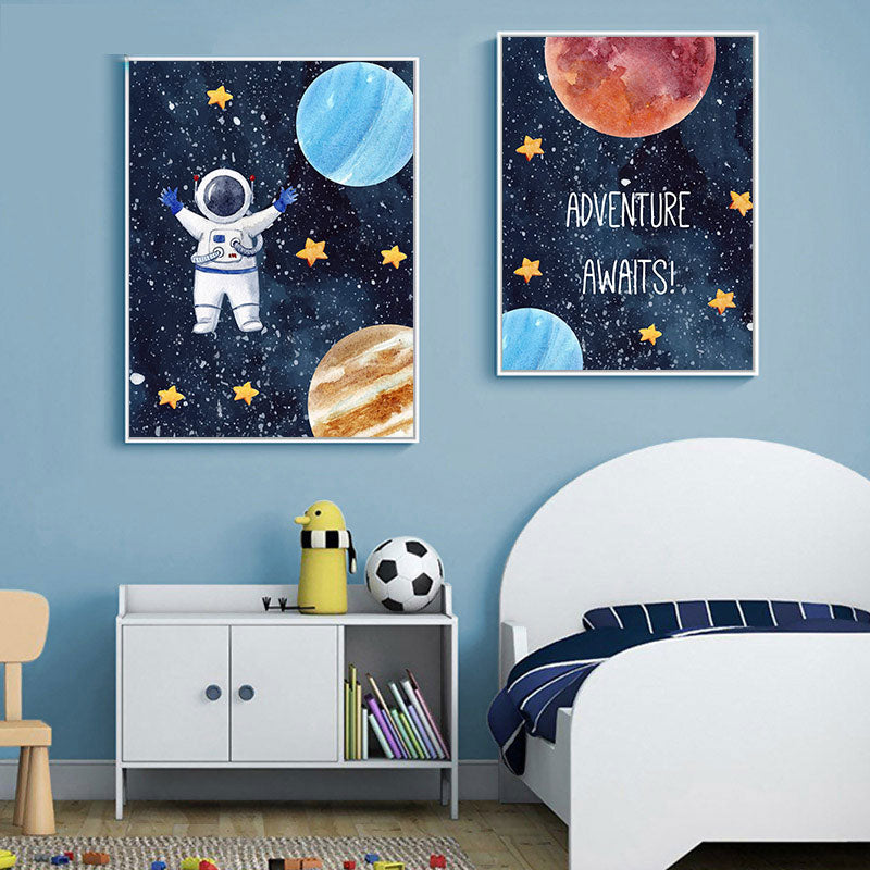 Outer Space Canvas Wall Art - Children's Posters - Just Kidding Store