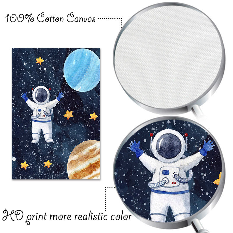 Outer Space Canvas Wall Art - Children's Posters - Just Kidding Store