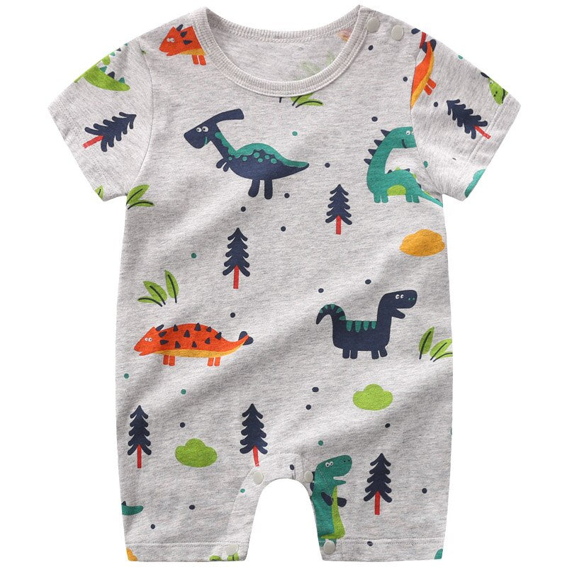 Little Dinosaur Baby Toddler Summer Romper - Just Kidding Store