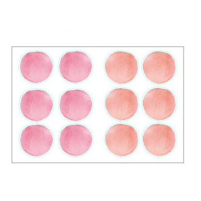 Watercolor Dot Wall Decal - Wall Stickers Green, Violet, Pink/Peach - Just Kidding Store