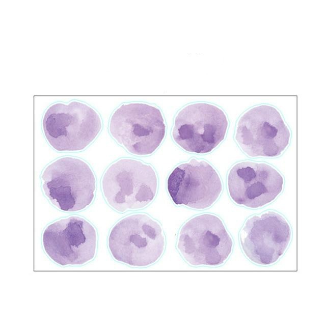 Watercolor Dot Wall Decal - Wall Stickers Green, Violet, Pink/Peach - Just Kidding Store