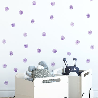 Watercolor Dot Wall Decal - Wall Stickers Green, Violet, Pink/Peach - Just Kidding Store