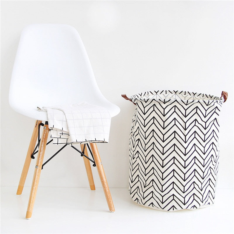 Monochrome Large Toy Storage Hamper Bags - Just Kidding Store