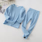 Monochrome Ribbed Sleepwear - Kids Pajamas