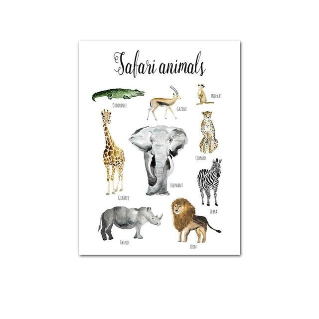 Canvas Wall Art - Dinosaurs Ocean Safari Animals - Just Kidding Store