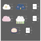 Cloud Cushion - Rainbow, Egg Yolk, Thunder