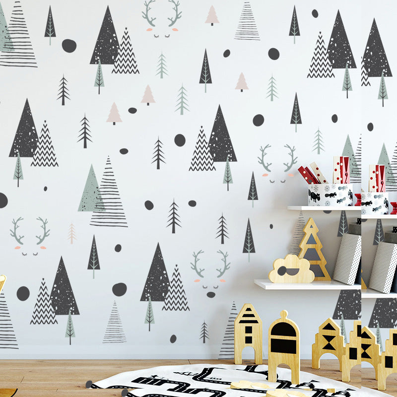 Nordic Forest Wall Decal Woodland Trees Stickers - Just Kidding Store