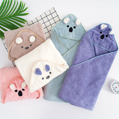 Hooded Baby Toddler Kids Velvet Towel - Just Kidding Store