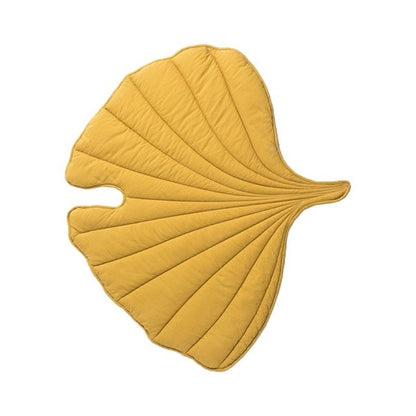 Quilted Leaf Shape Mat - Nursery Cotton Rug - Just Kidding Store