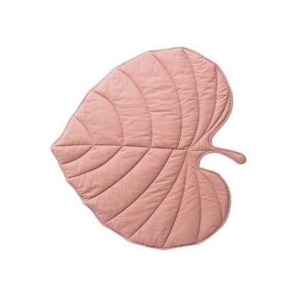 Quilted Leaf Shape Mat - Nursery Cotton Rug - Just Kidding Store