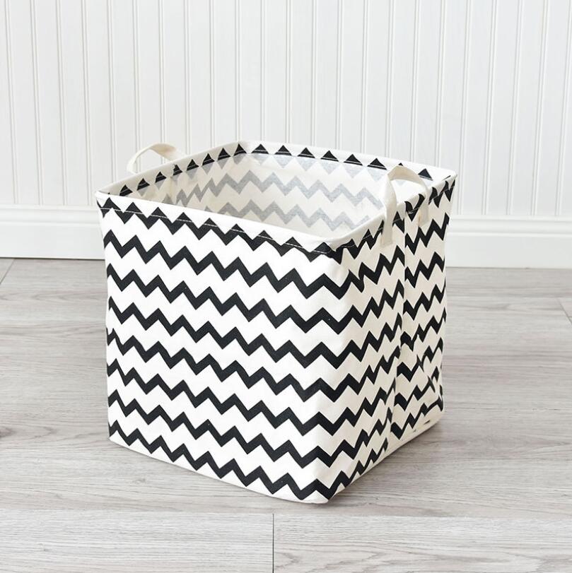 Monochrome Cube Canvas Basket - Toy Storage Box - Just Kidding Store