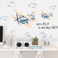Fly In The Sky Wall Decals Planes And Clouds Vinyl -Just Kidding Store