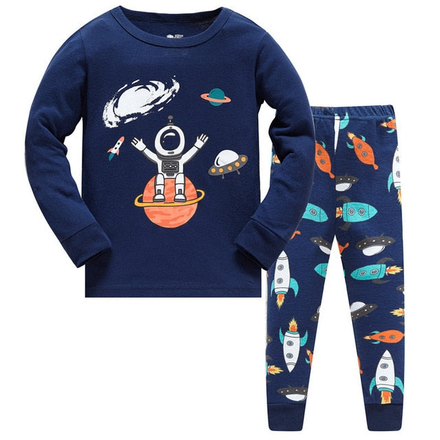 Hello Spaceman Kids Pajamas Set Childrens Sleepwear Just Kidding Store