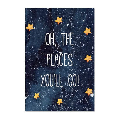 Outer Space Canvas Wall Art - Children's Posters - Just Kidding Store