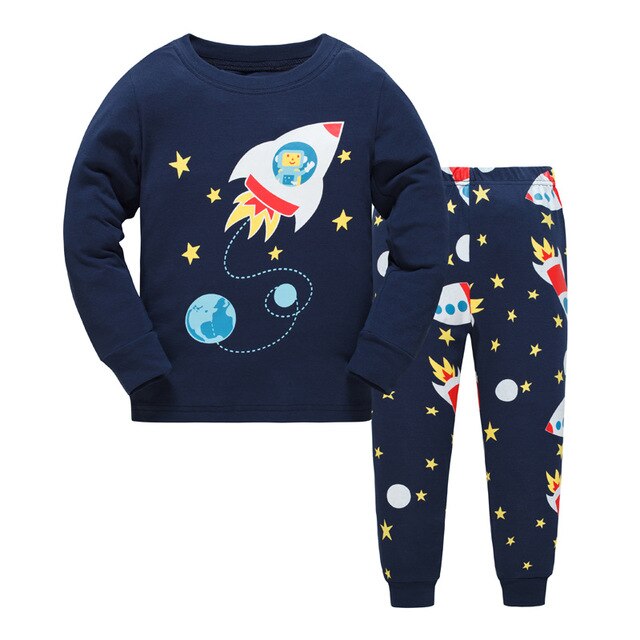 Outer Space Kids Pajama Set Childrens Sleepwear - Just Kidding Store