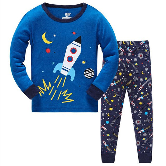 Space Rocket Kids Pajama Set Childrens Sleepwear - Just Kidding Store