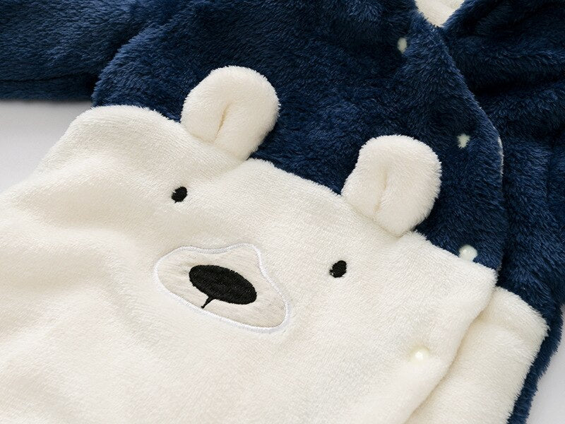 White Bear Baby Toddler Kids Warm Winter Romper - Just Kidding Store