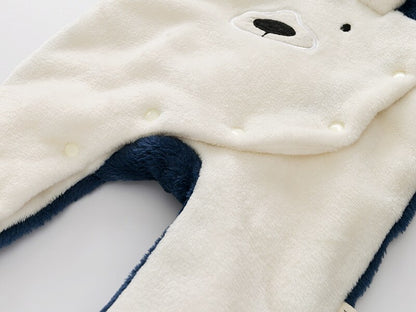 White Bear Baby Toddler Kids Warm Winter Romper - Just Kidding Store