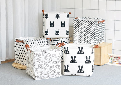 Cube Canvas Basket -  Toy Storage Box