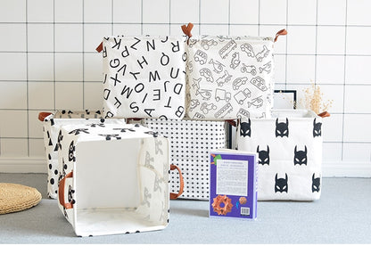 Cube Canvas Basket -  Toy Storage Box - Just Kidding Store