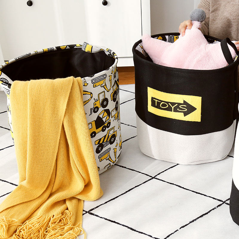 Yellow Truck Toys Organiser Canvas Storage Basket - Just Kidding Store