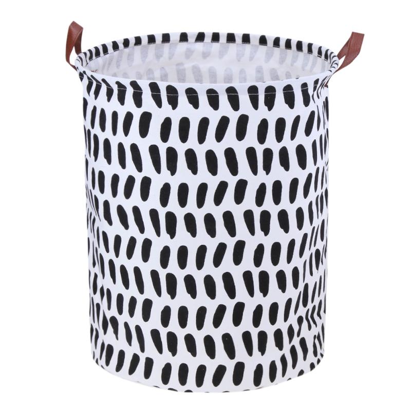 Monochrome Irregular Spots Toy Storage Basket - Just Kidding Store