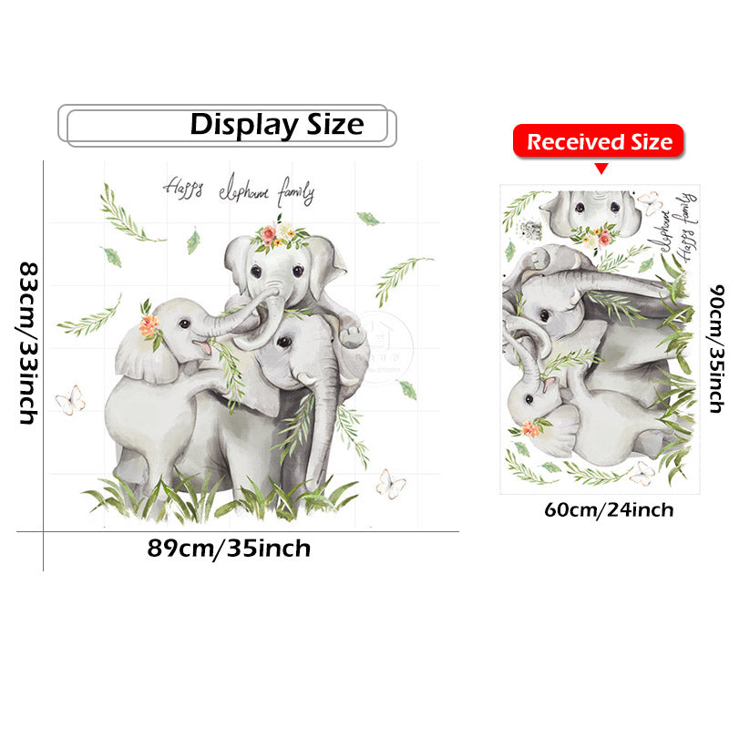 Elephant Family Wall Decals - Nursery Stickers  - Just Kidding Store