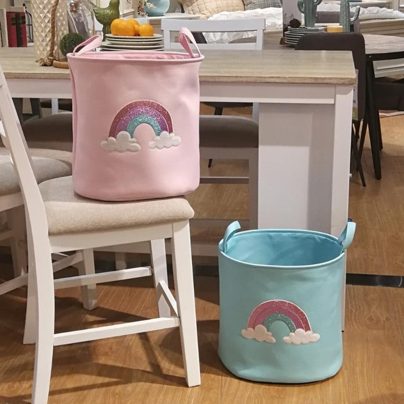 Shiny Rainbow Basket - Toys Storage Bucket - Just Kidding Store
