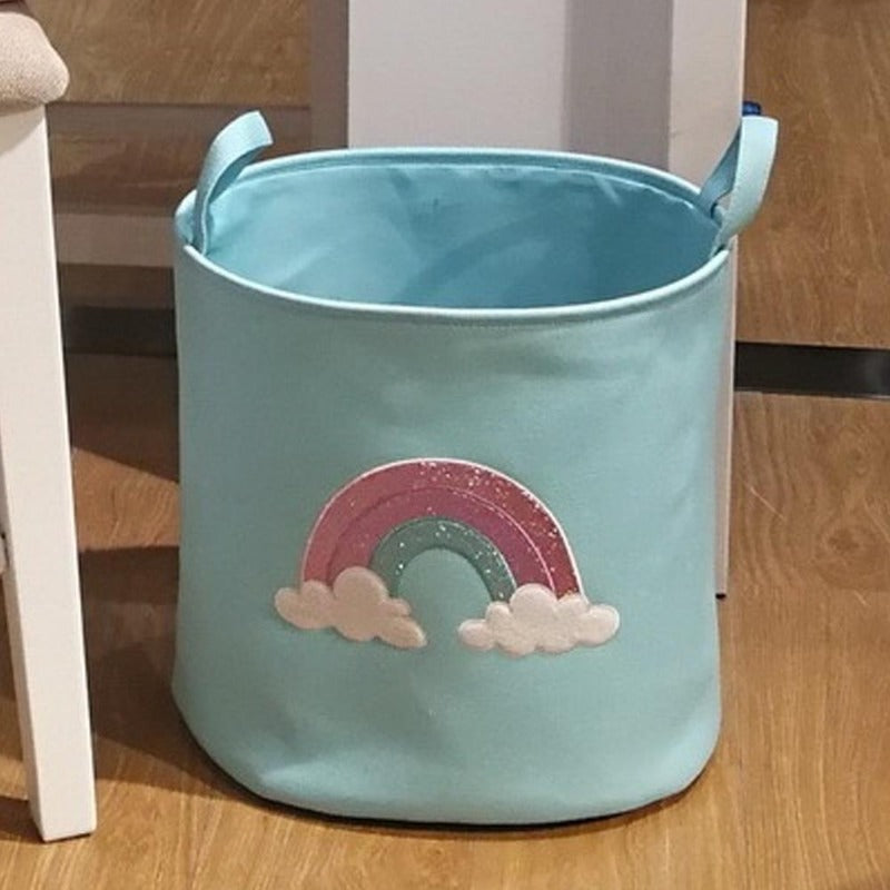 Shiny Rainbow Basket - Toys Storage Bucket - Just Kidding Store